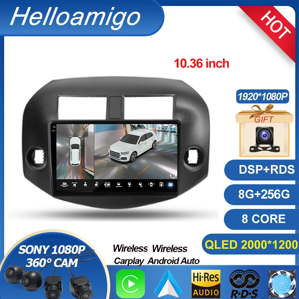 

2k For Toyota RAV4 3 XA30 2005 - 2013 Car Radio Multimedia Video Player Navigation GPS Android 12 No 2din 2 din dvd