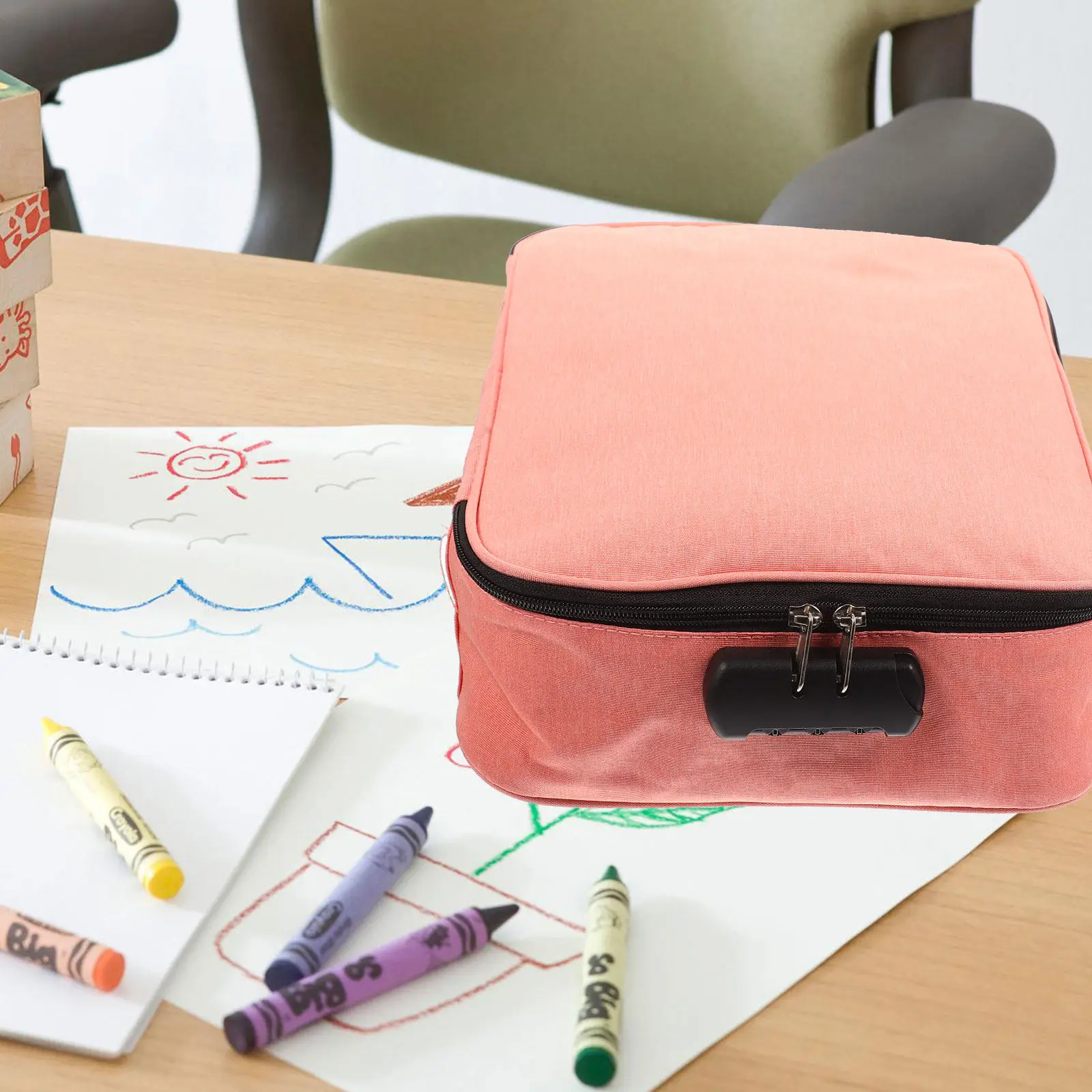 접이식 다층 파일 보관 가방 방수 방화 문서 정리함 상자 가정용 증명서 정리함 홀더