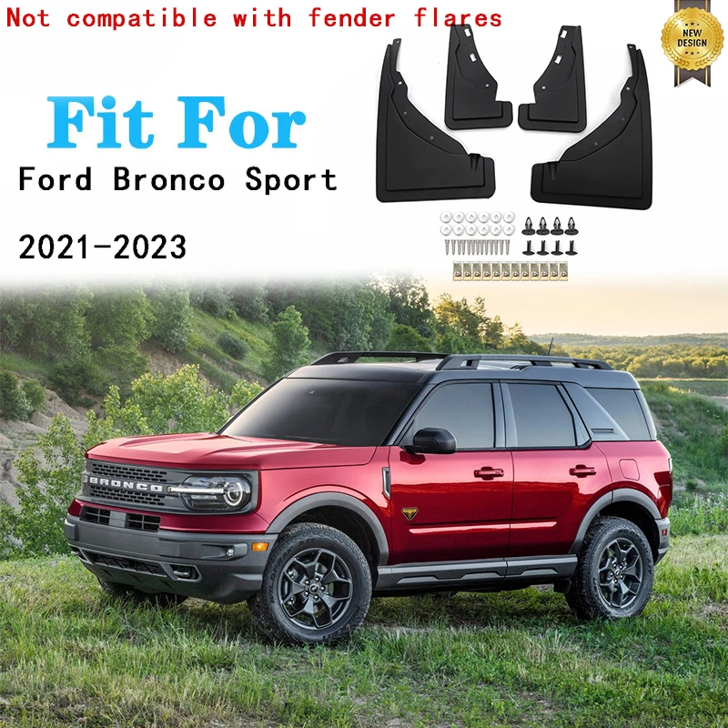 ABS Carbon Fiber Door Handle Steering Wheel Gear Shift Cover Stickers for Ford  Bronco Sport 2021