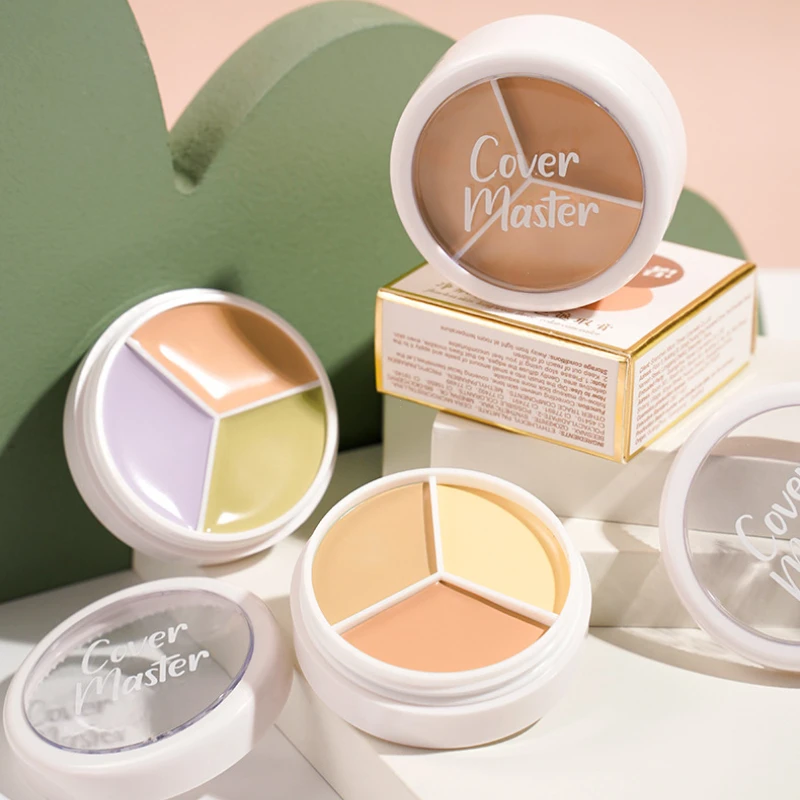 Pure holding makeup three color concealer spot acne print repair foundation dark circles are not easy to stick powder makeup concealer face concealer concealer foundation cream