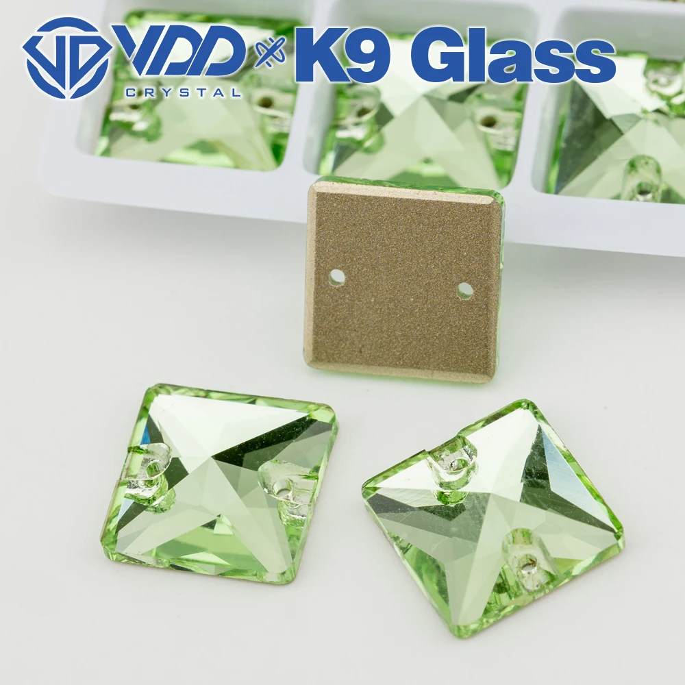 VDD Quadratische Mehrfarbige Hochwertige K9 Glas-Nähsteine Kristall Flachsteine zum Aufnähen für DIY-Kleidungsdekorationen – Detail 16
