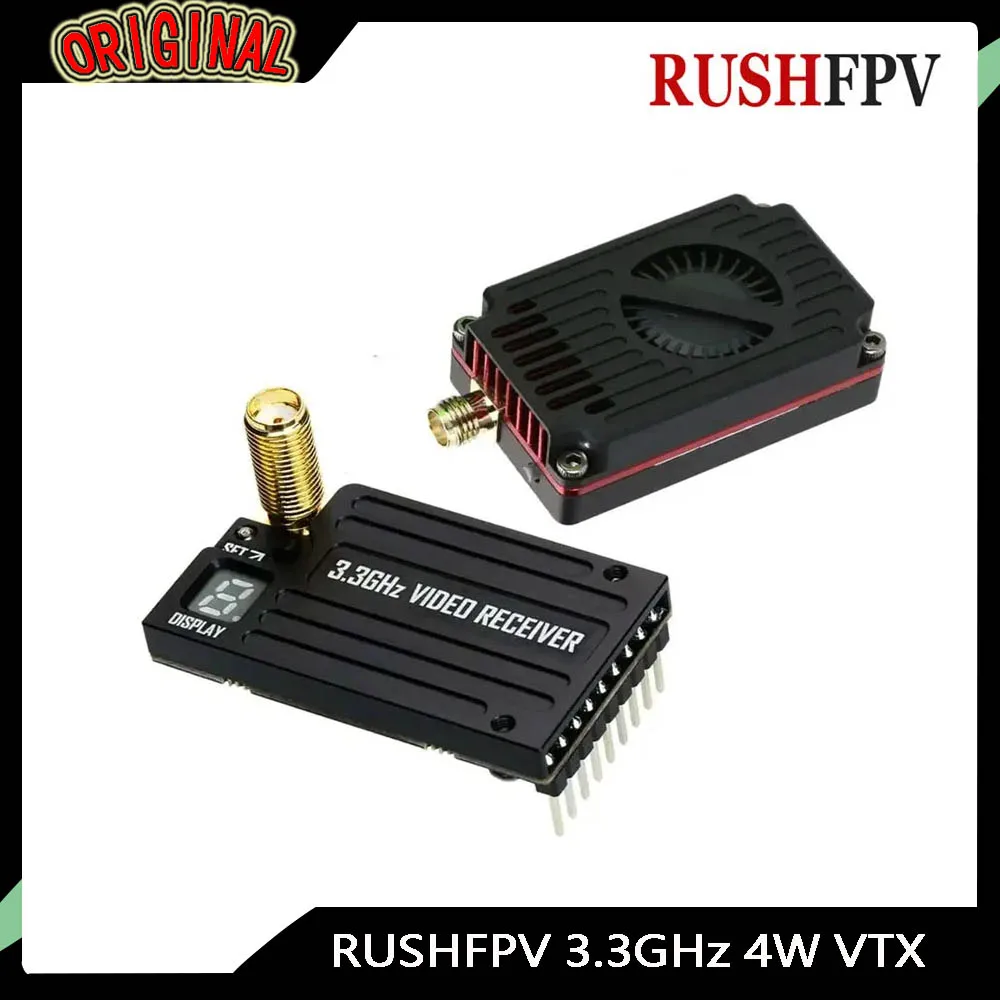 RUSHFPV 3.3G 4W VTX Supports IRC Tramp Protocol 7-30V Video Transmitter &  3.3GHz Glasses VRX Module For RC FPV Long Range Drone - AliExpress
