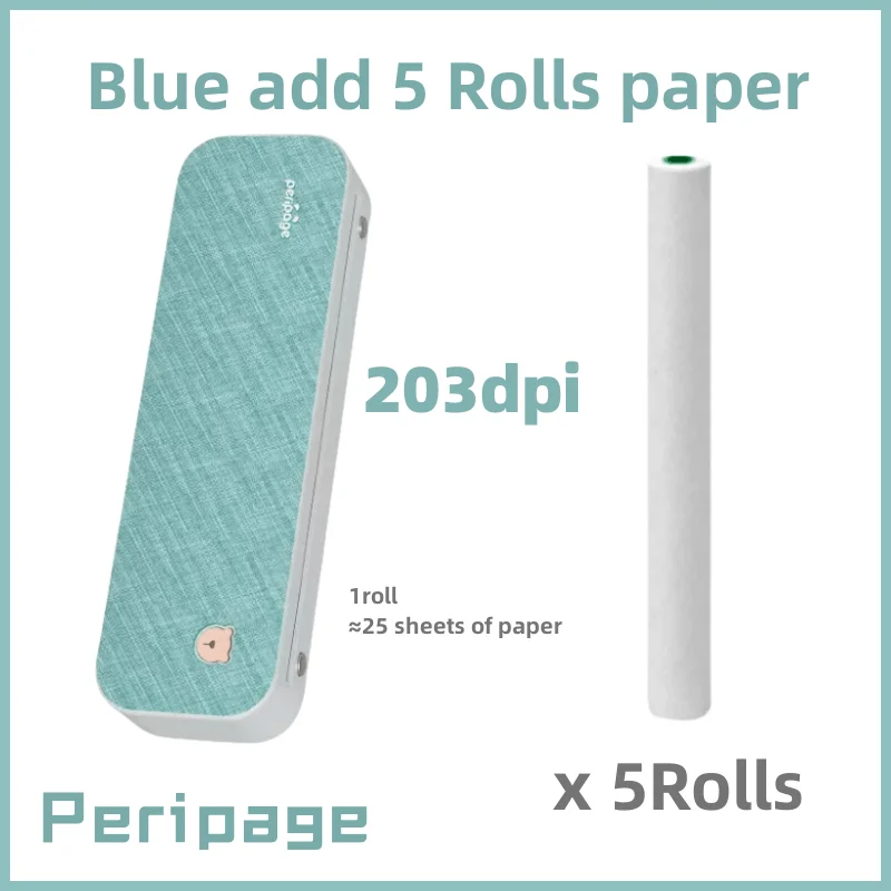 203dpi blue 5rolls