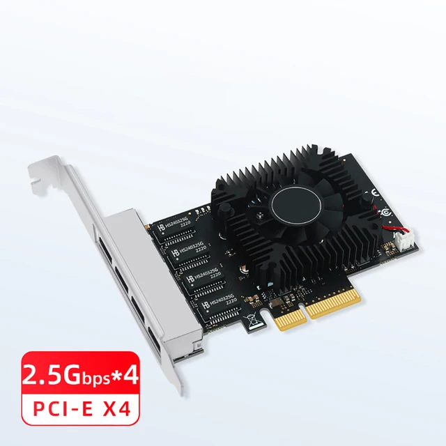 4 порта RJ45 сетевая карта RTL8245F Gigabit Ethernet PCI Express PCIE сетевая карта 2,5 Гбит/с LAN адаптер для настольных ПК 5