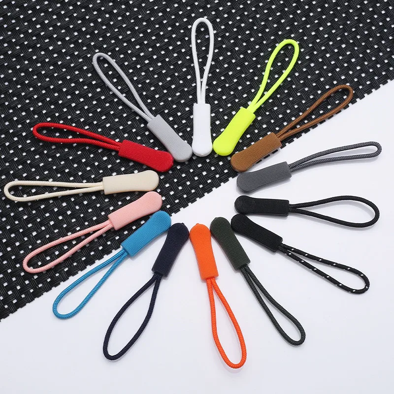 20Pcs Mix Color Cord Zipper Pull Strap Lariat Black For Apparel Accessories