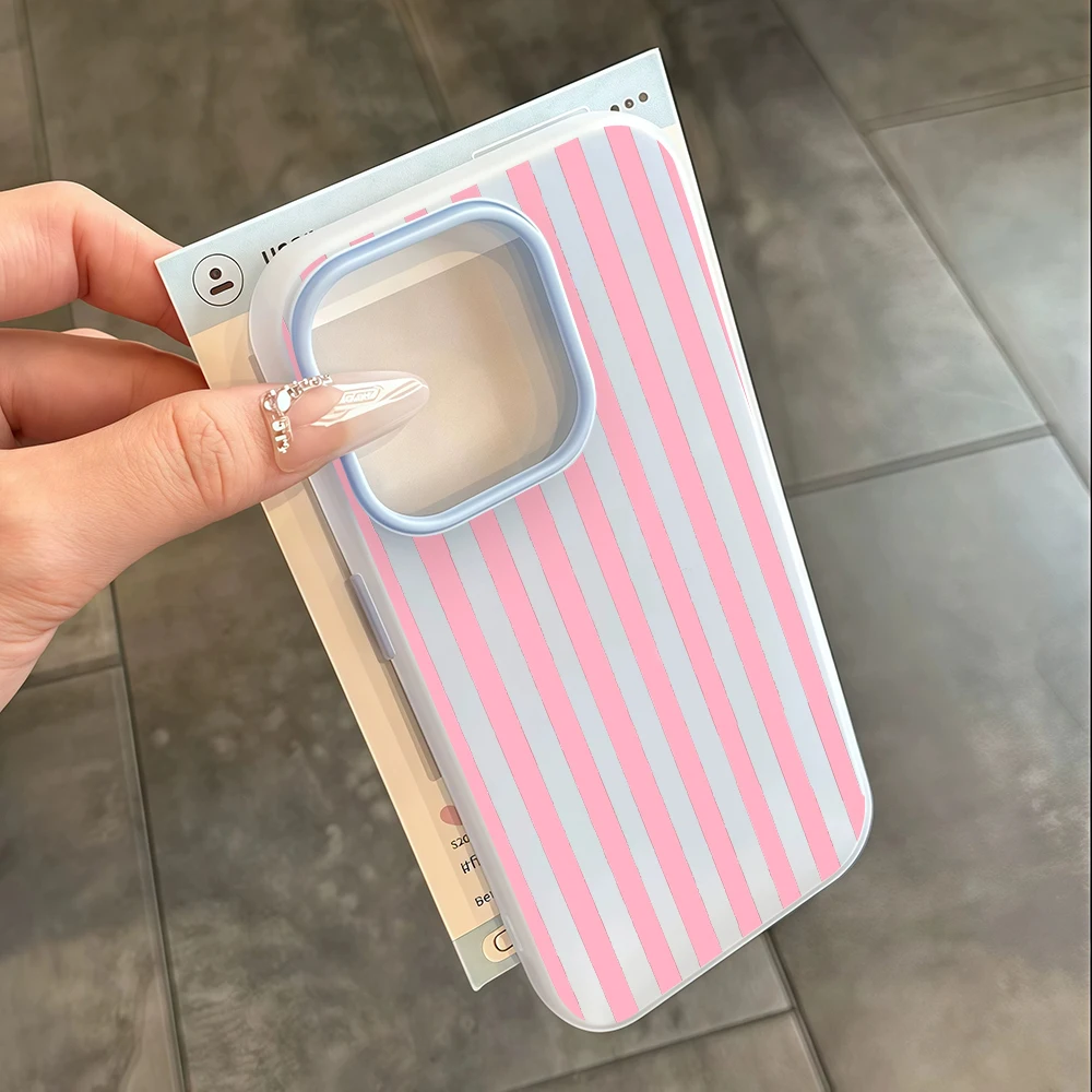Minimalist Striped Shockproof TPU Phone Cover