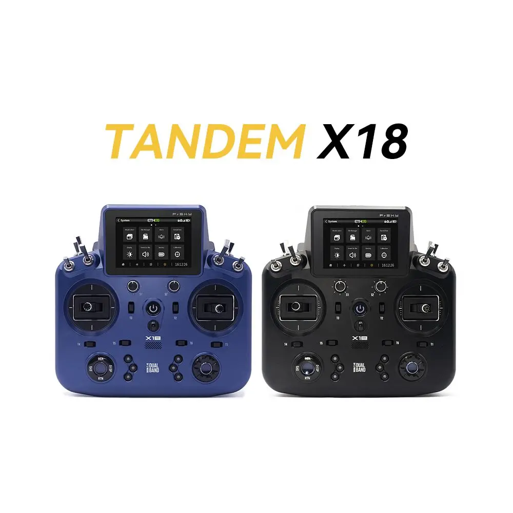 

FRSKY TANDEM X18 Radio Controller TD-ISRM RF Module Nternal 900MHz / 2.4GHz Dual-Band & External Module Bay ETHOS System Mode2
