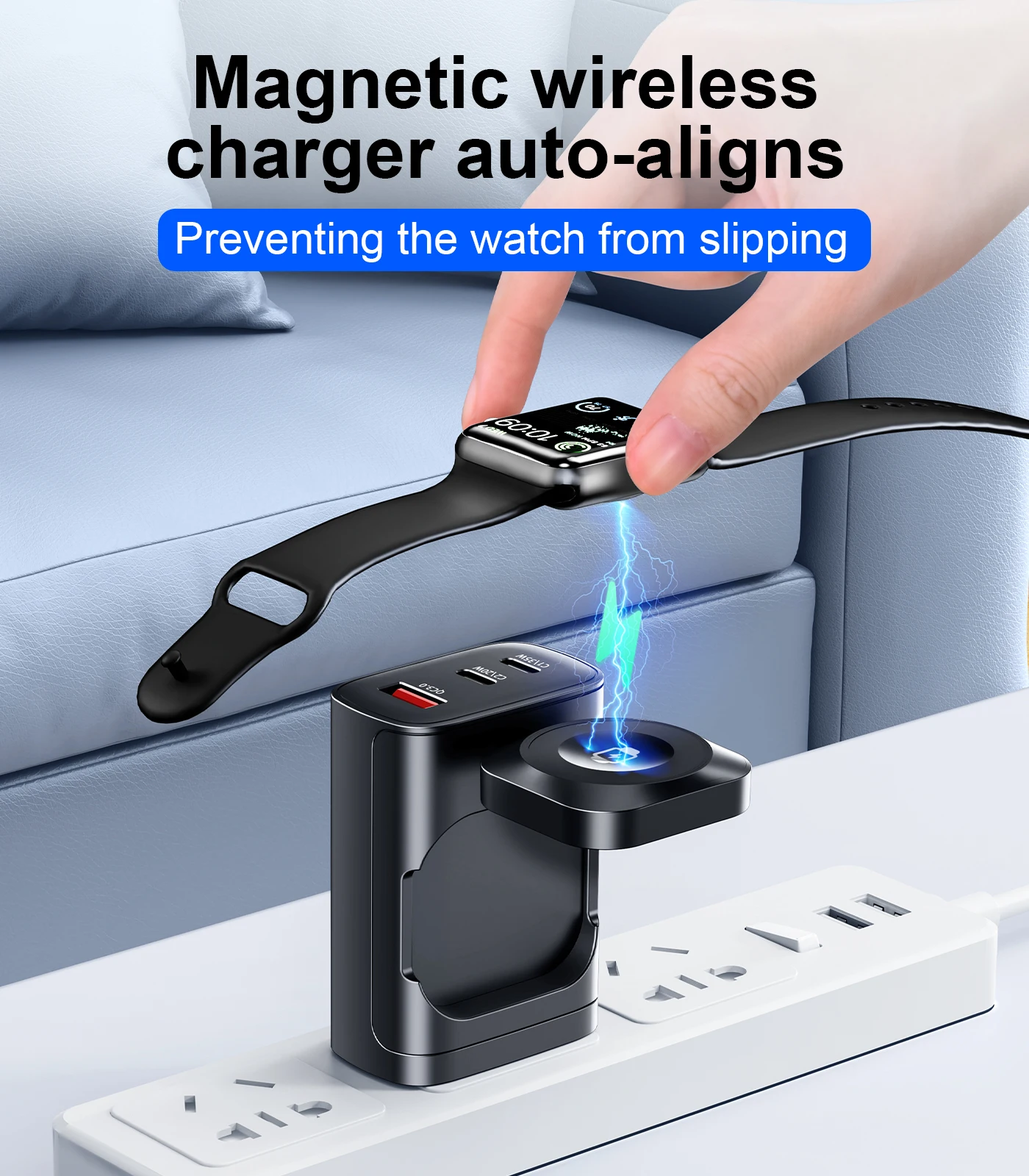 Eary 40W for Apple Charging Block & Watch Charger Foldable Fast Charger Compatible with iWatch Ultra/SE iPhone 17 16 AirPods 3 2