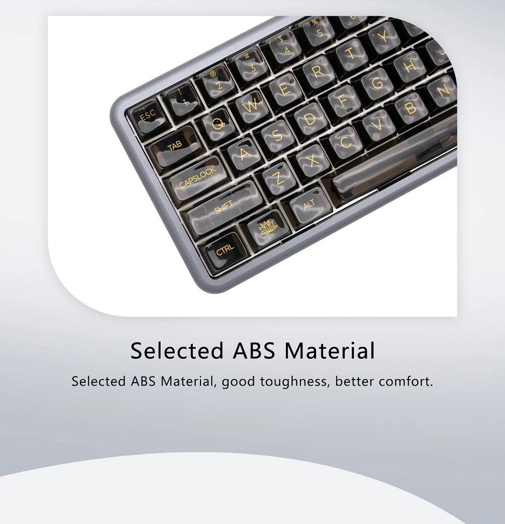 ABS transparente grosso para teclado, gh60 Poker