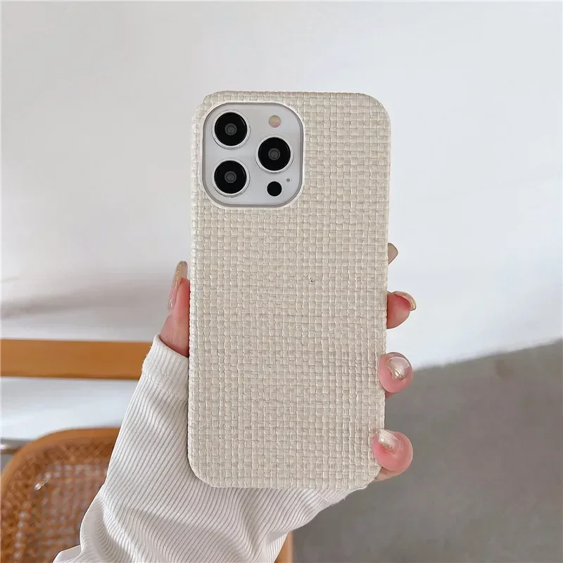 Luxury Shockproof Cloth Braided Silicone Phone Case with Soft Texture