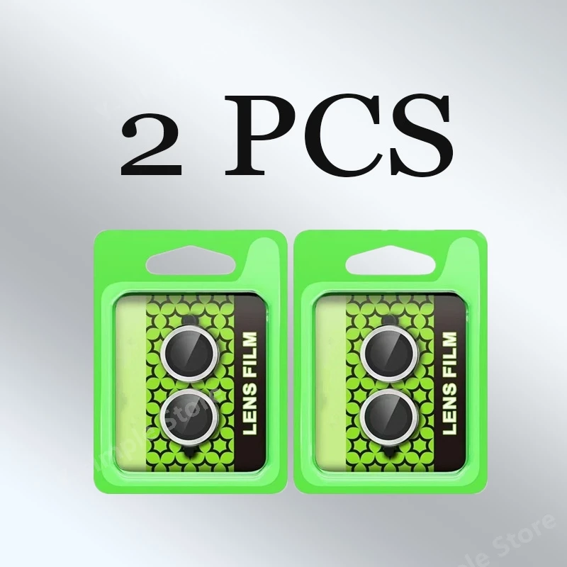Durable Aluminum Ring Metal Camera Protector - Full Lens Coverage with Glass Film (1/2 Pieces)
