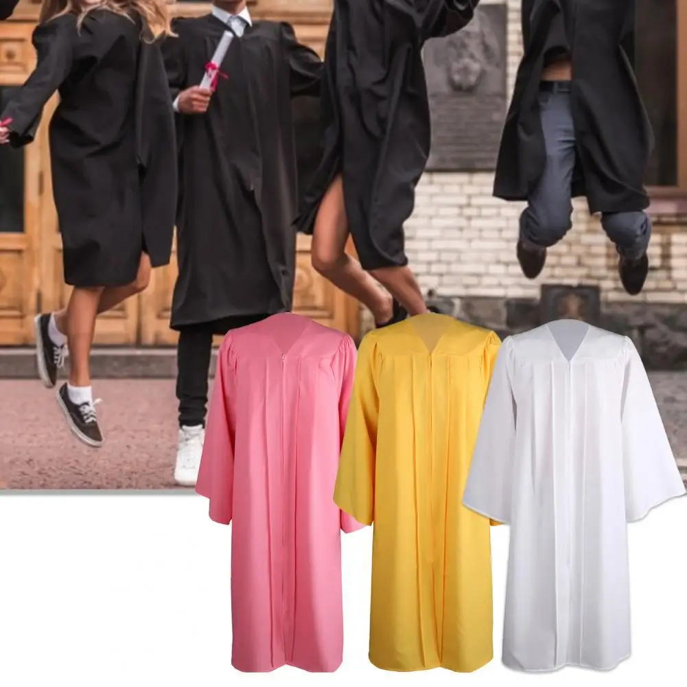 

Unisex Reusable Adult Teen Gown Mortarboard Cap University Graduation Gown Loose for Religious Wearing