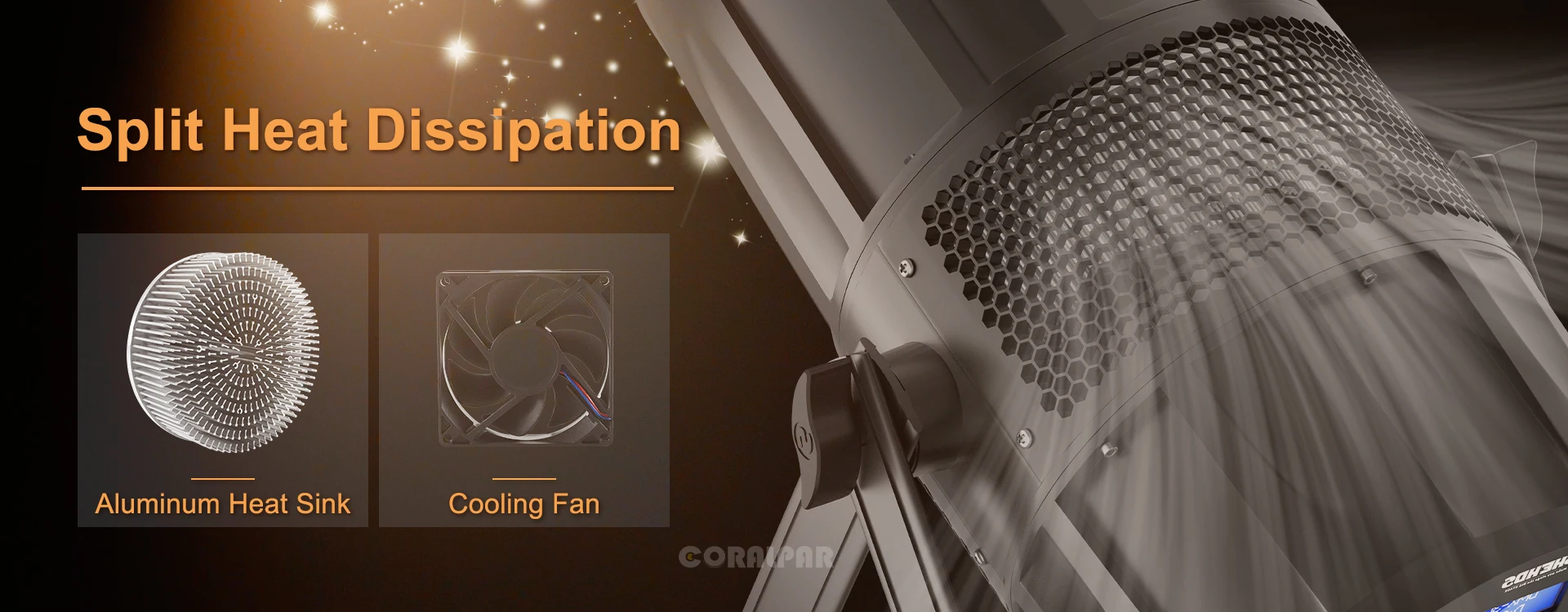 CORALPAR Schneller Versand, wasserdicht, IP65, LED-Zoom und Waschen, 300 W, COB-Par, warmweißes Licht für Disco, Hochzeit, Nachtclub, Theater, Bühne – Detail 12