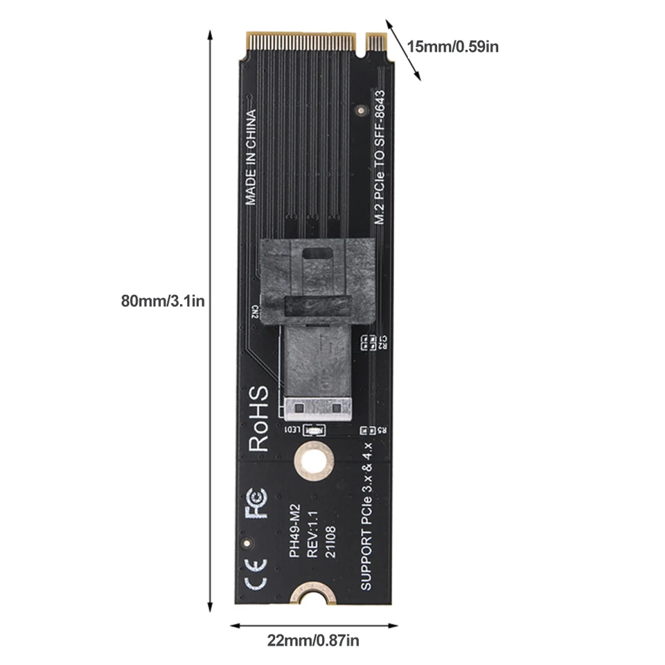 M2 NVME to U2 Hard Disk Adapter Card