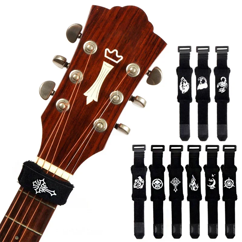 Amortisseur De Cordes De Guitare En Coton élastique – Pour Réduire Le Bruit Des Cordes à Vide – Longueur 18,5 Cm – Noir Ou Orange