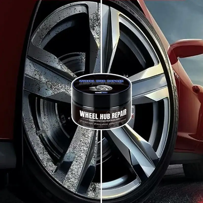 Wheel Cleaning Agent 80g Car Wheel Dust Remover With Sponge Hub Cleaner Car Restorer For Repairing Minor Scratches