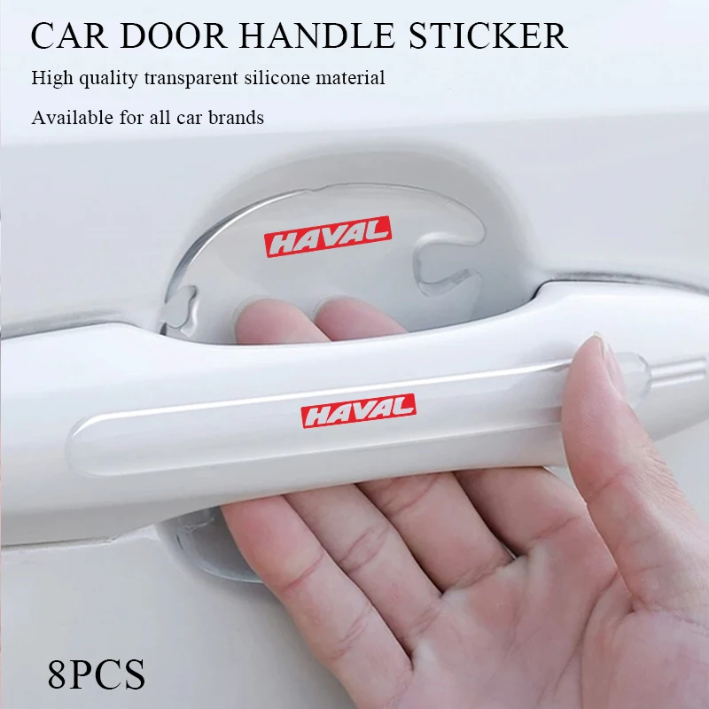 8pcs Car Silicone Door Handle Protection Sticker For Toyota Yaris Hilux