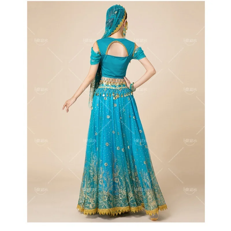 Women\'s Belly Dance Top Set Indian Halloween Clothing Bollywood Clothing