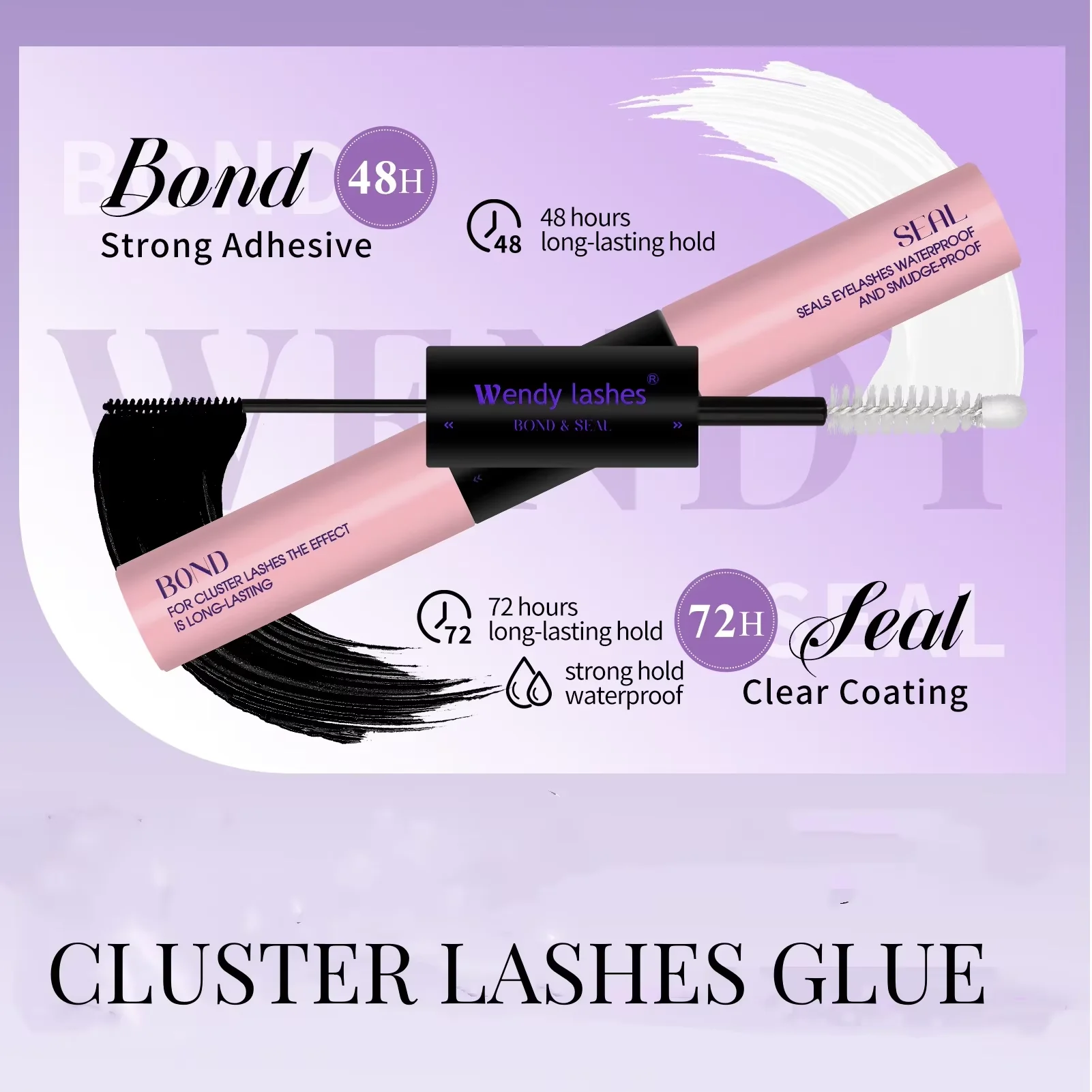 Eyelash Glue Wendy Lashes Cluster Lash Glue Long Lasting Waterproof Quick Drying 10ml