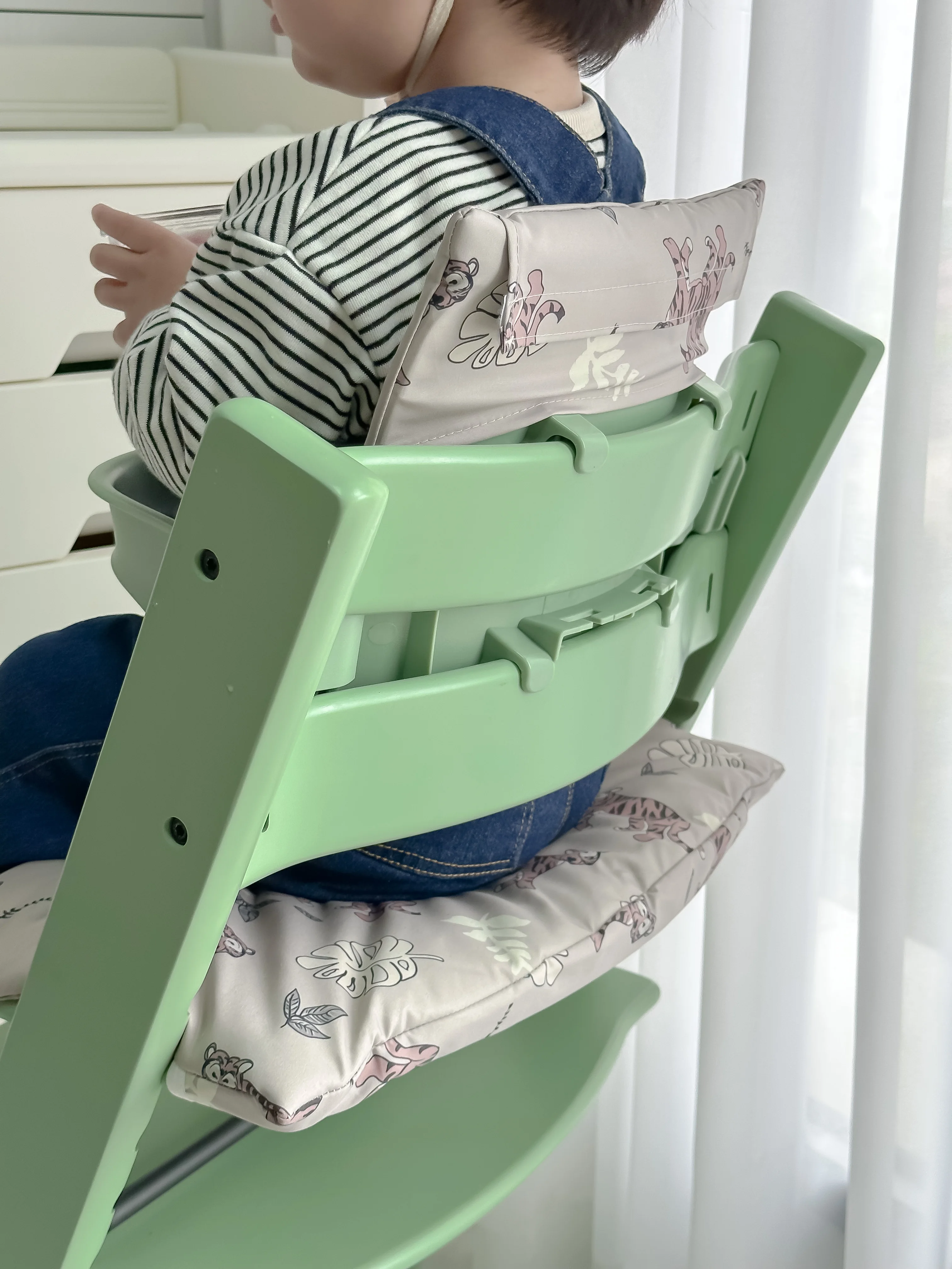 Dining Chair Cushion Cartoon Baby High Chair Bear Tiger Back Cushion Dining Accessories Eating