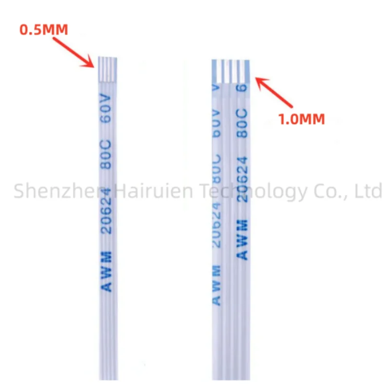 100PCS FFC flexible ribbon cable connection line flat shielded wire 1.0mm in the same direction13P14P15P16P17P18P19P20Ptest line