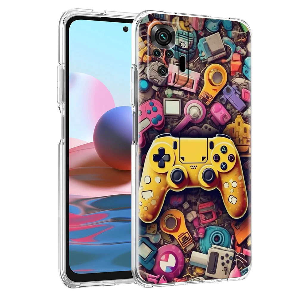Game-Controller Grafik Transparente Handyhülle für Redmi 13C 12C 10C Note 13 12 11 11T K40 Gaming Plus Pro 4G 5G TPU Cover Shell – Detail 4
