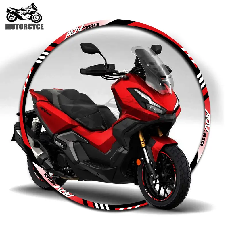 4 Set of Motorcycle Sticker Sutiable for HONDA ADV 350 2022 2021 Wheel Stripes Sticker Rim Hub Decals Motorcycle Accessories