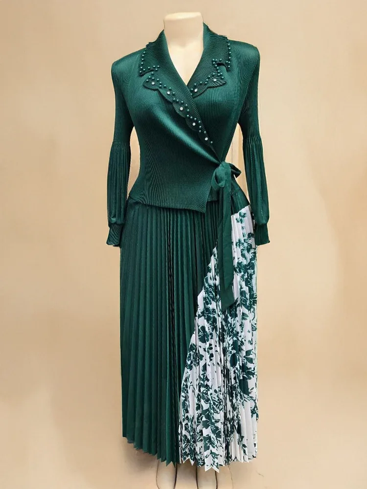 2025 Spring and Summer Vacation Two Pieces Miyake Pleated Printed Dress High-end Pleated Medium and Long Dress Women's Clothing - AliExpress 200000345 2025 Spring and Summer Vacation Two Pieces Miyake Pleated Printed Dress High-end Pleated Medium and Long Dress Women's Clothing - AliExpress 200000345