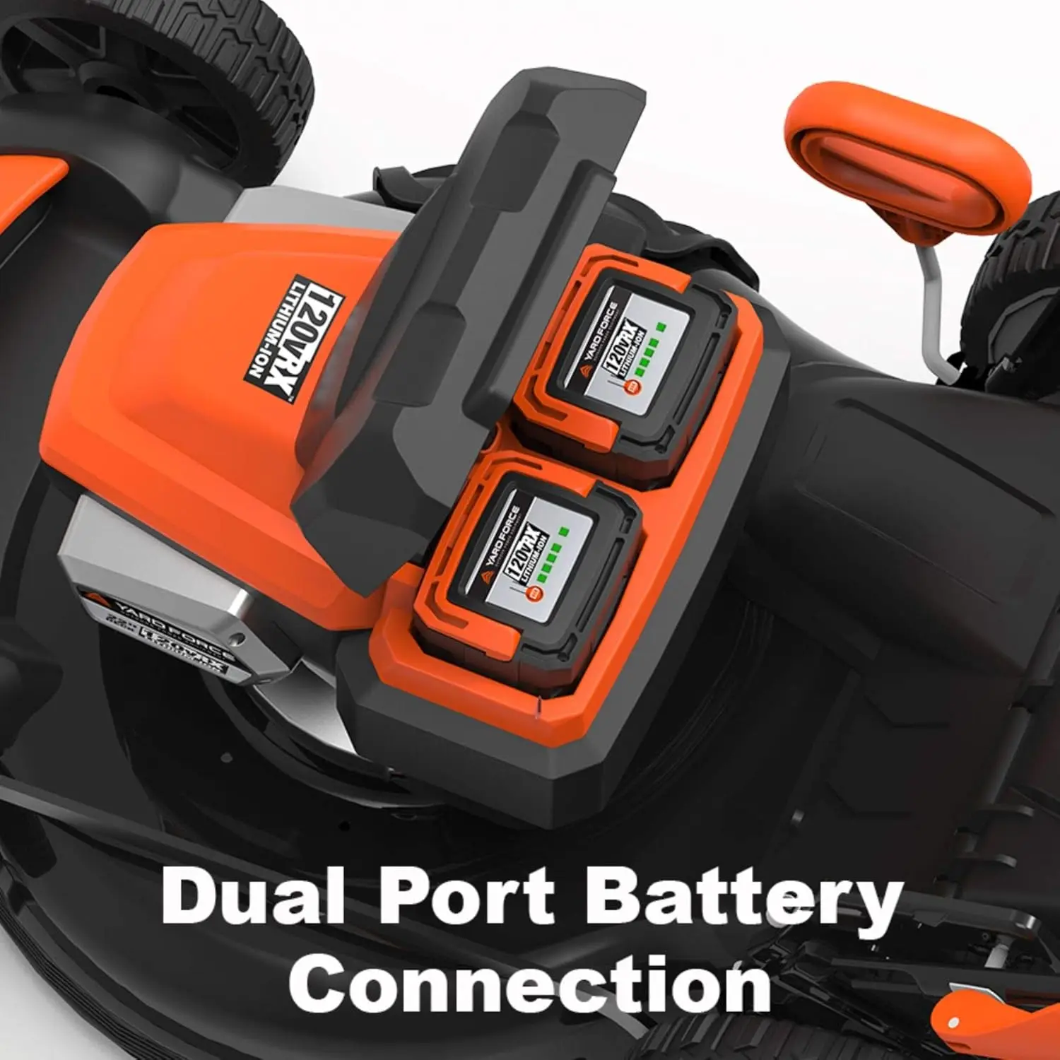 YOLMX225300 120V 2.5Ah x 2 Lithium-Ion 22&rdquo; SP 3-in-1 Mower Torque-Sense One Size Black/Orange deck including everything