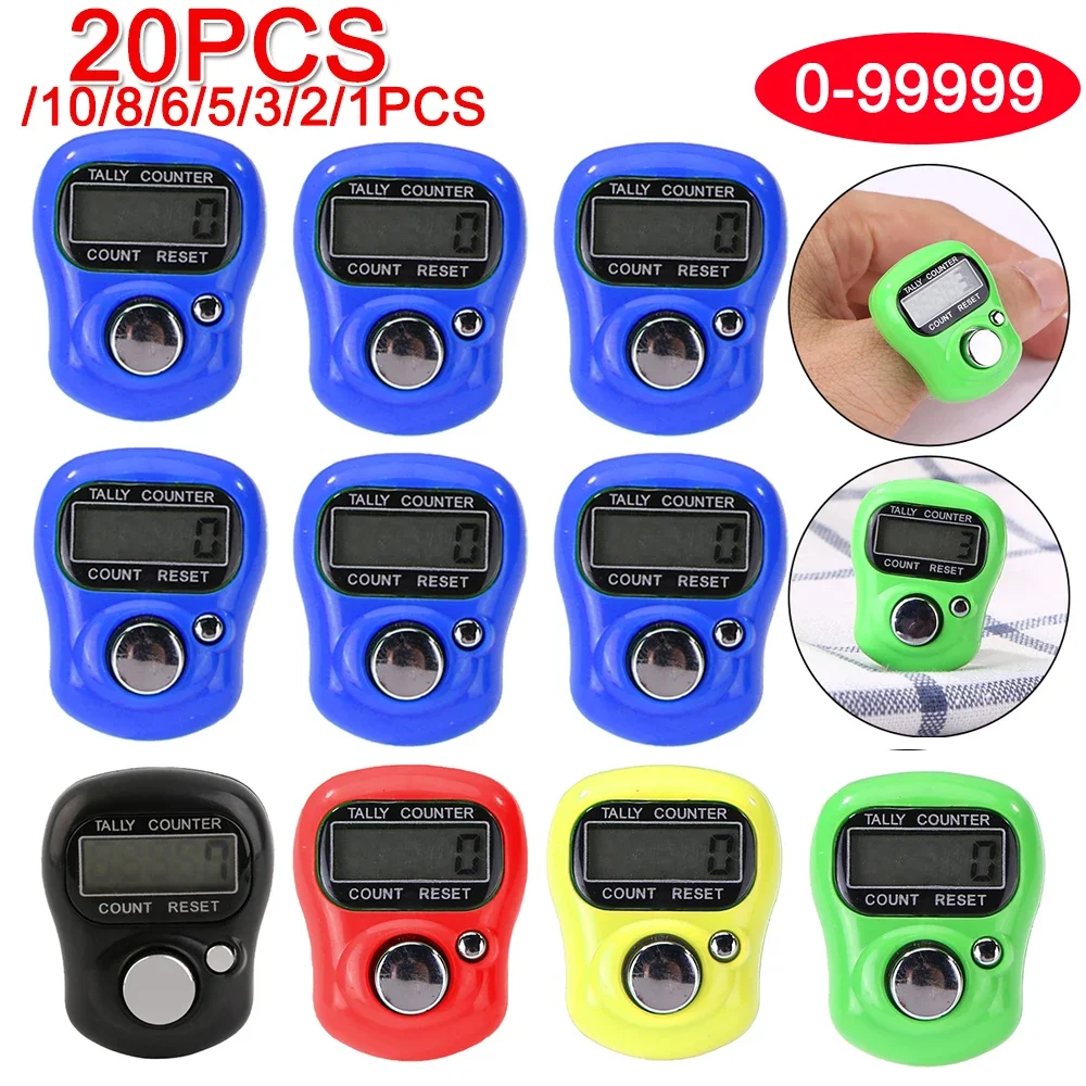 Electronic Counter Finger Ring Tally 1-20PCS
