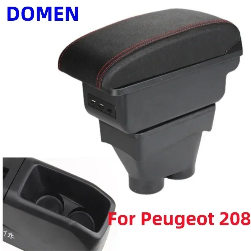 

Новинка, подлокотник для Peugeot 208, контейнер для хранения, аксессуары для автомобиля, детали интерьера, авто держатель, пепельница 2012-2018