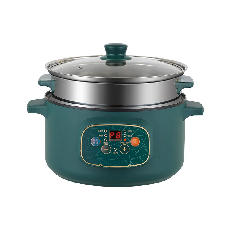 Household Electric Cooker StainlessSteel Cooking Surface Electric Hot Pot Steamer Student Dormitory Multi-functional