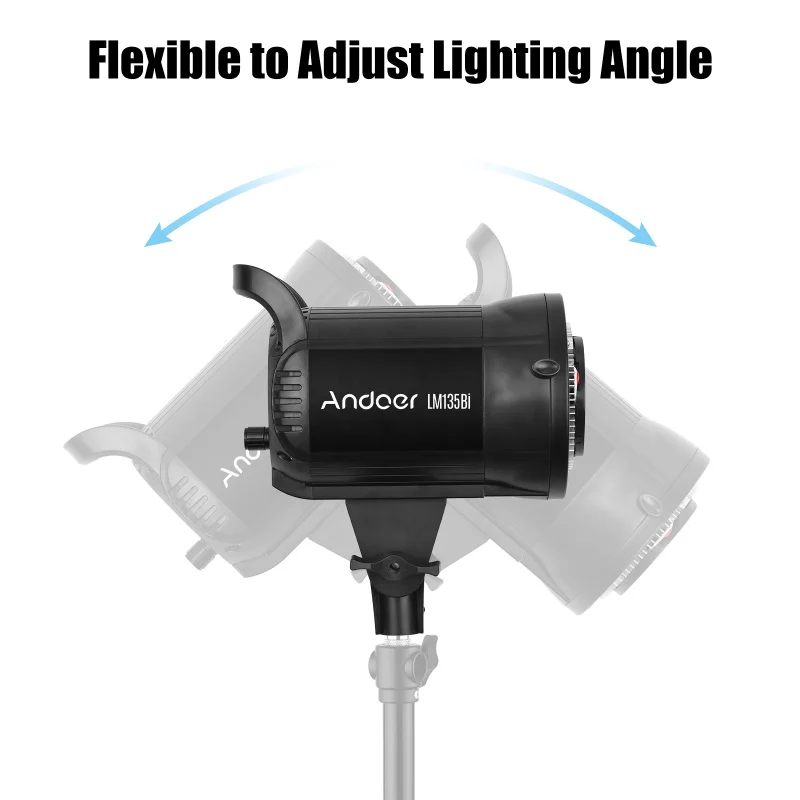 Andoer LM135Bi Portable LED Photography Fill Light 135W Studio Video Light 3000K-5600K Dimmable Bowens Mount Continuous Light 6