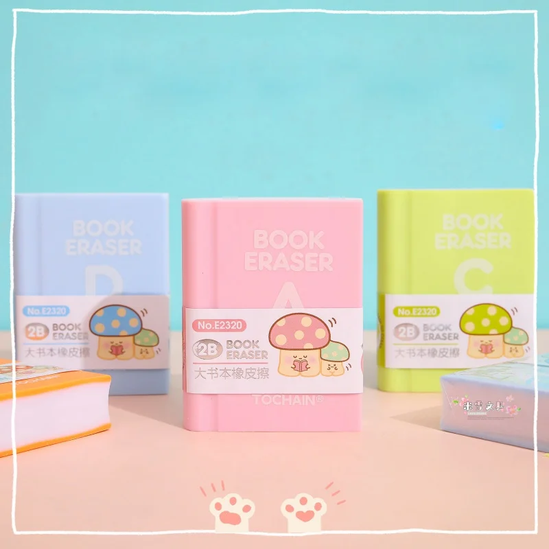 

Creative Simulation Textbook Eraser Cute Cartoon Color Book Student Stationery