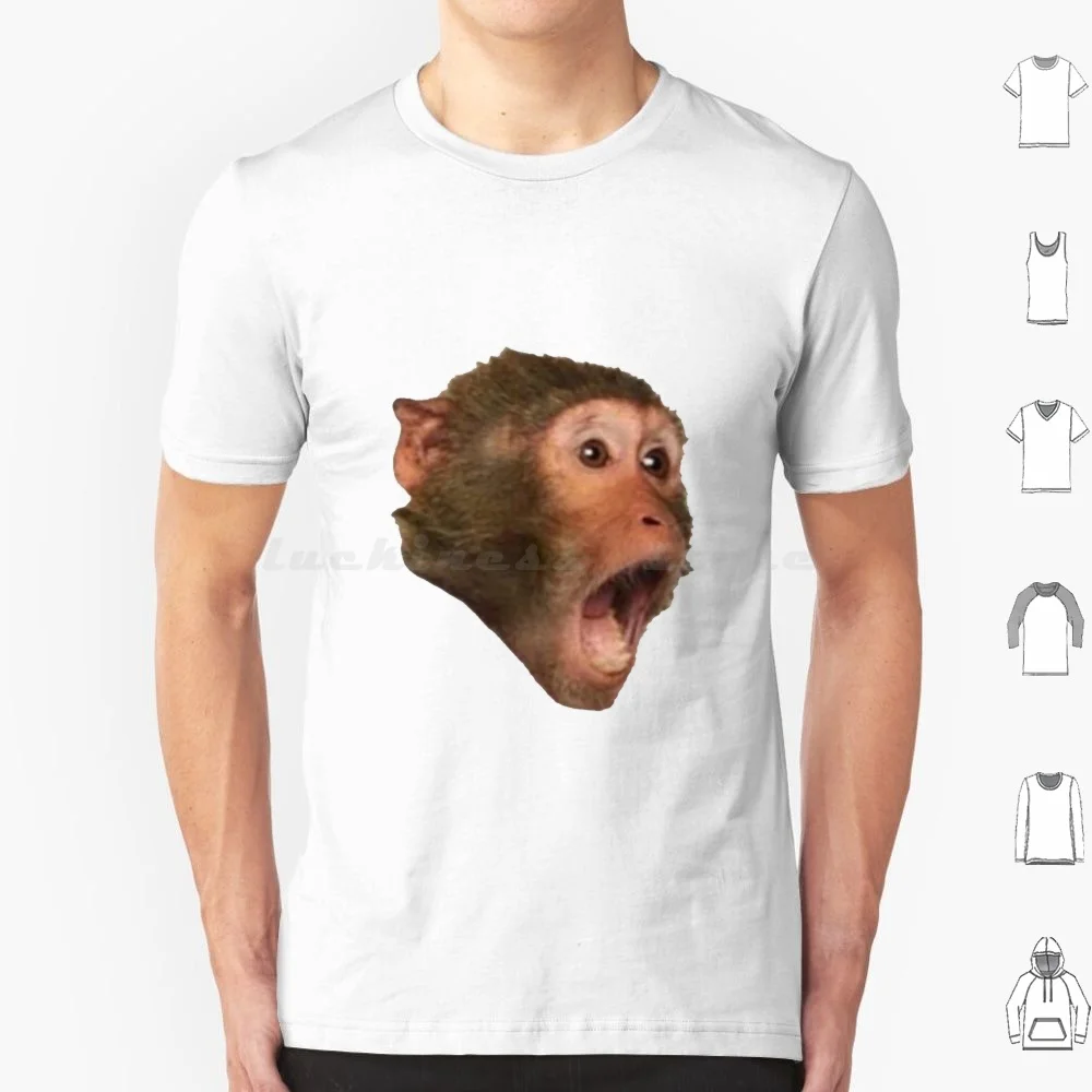 Monkey Pog T Shirt Cotone Uomo Donna Stampa Fai Da Te Monkey Pog Ape Meme Monky Funny Animal Chimp Cool Fun Twitch Emote Jerma Trendy