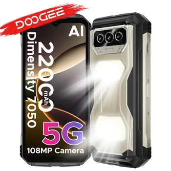 DOOGEE V Max S 5G - Smartphone robusto, batteria da 22000mAh, doppie luci da campeggio, schermo da 6.58" 120Hz, 24GB di RAM (8+16), 256GB di memoria, fotocamera AI da 108MP