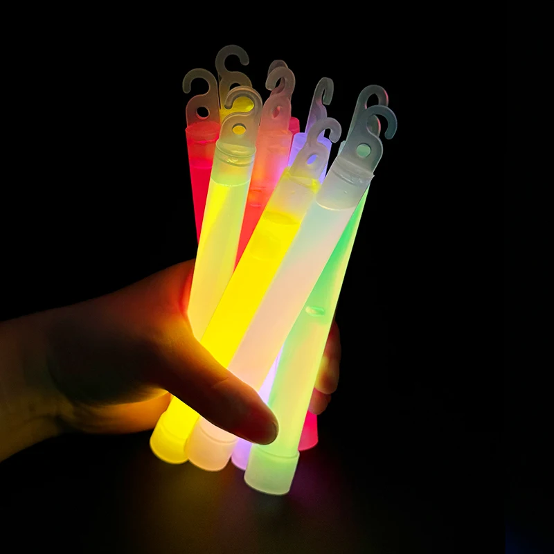 5/10 stücke Glow Sticks Mit Haken Glow In The Dark Geburtstag Party Hochzeit Dekoration Wandern Camping Outdoor Notfall leuchten Stick – Detail 7
