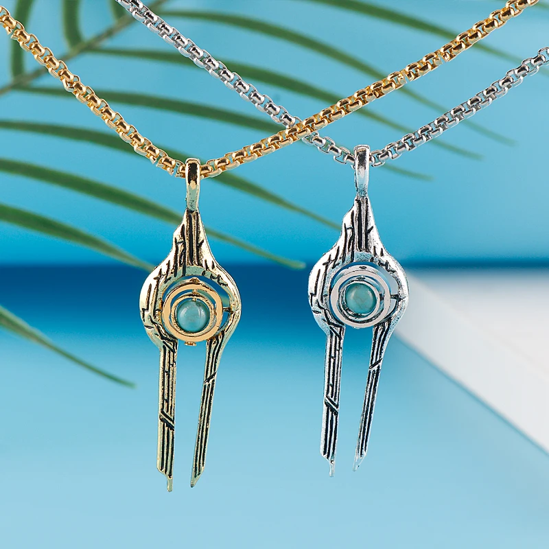 Game Mass Effect 4 Relay Necklace Crystal Simple Design Pendant