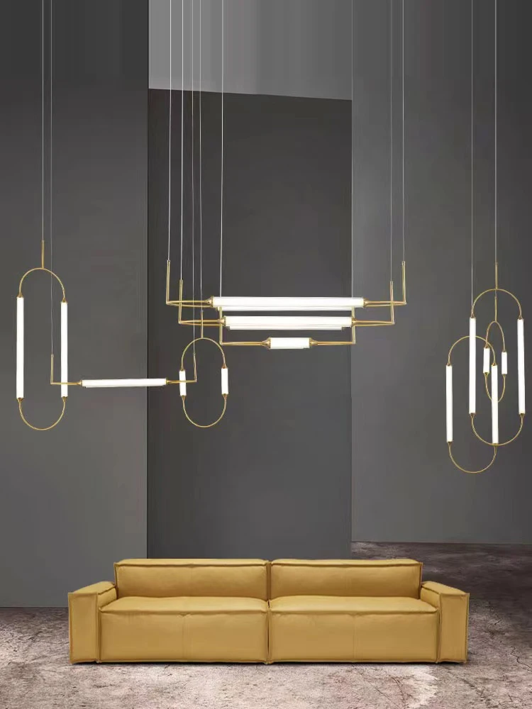 

LED Postmodern Iron Glass Gold White Lustre Chandelier Lighting Suspension Luminaire Lampen For Bedroom Dinning Room