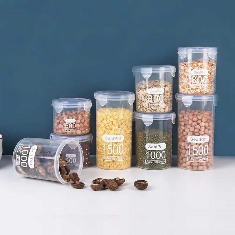 Clear Sealed Grain Jars 2