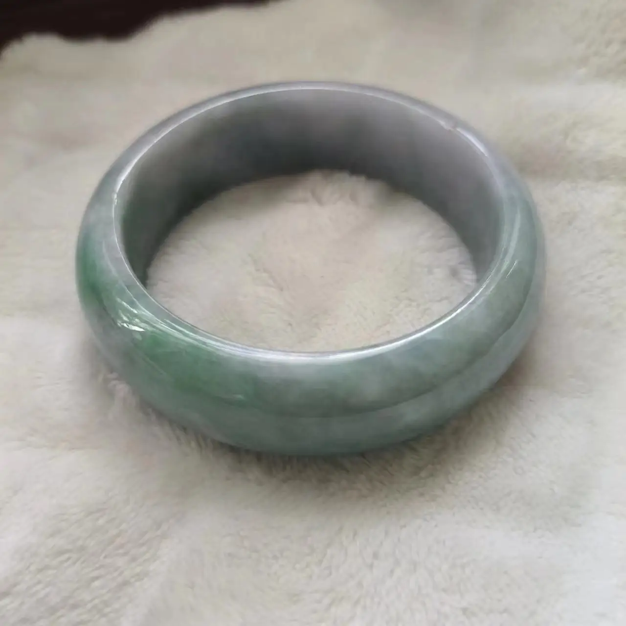 

1pcs/lot Natural Burmese Emerald Purple Green Bracelet A cargo lukewarm Inner diameter 57mm folk-custom accessories gem jewelry