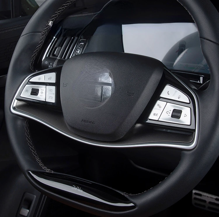 

Suitable For BYD Tang EV DMI DMP 2021 2022 2023 Steering Wheel Metal Decorative Sticker