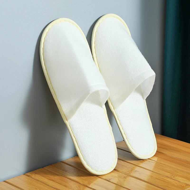 5 PCS Portable Slippers Men Women Hotel Disposable Shoes Unisex Business Travel Spa Home Guest Party Indoor Folding Slippers 5