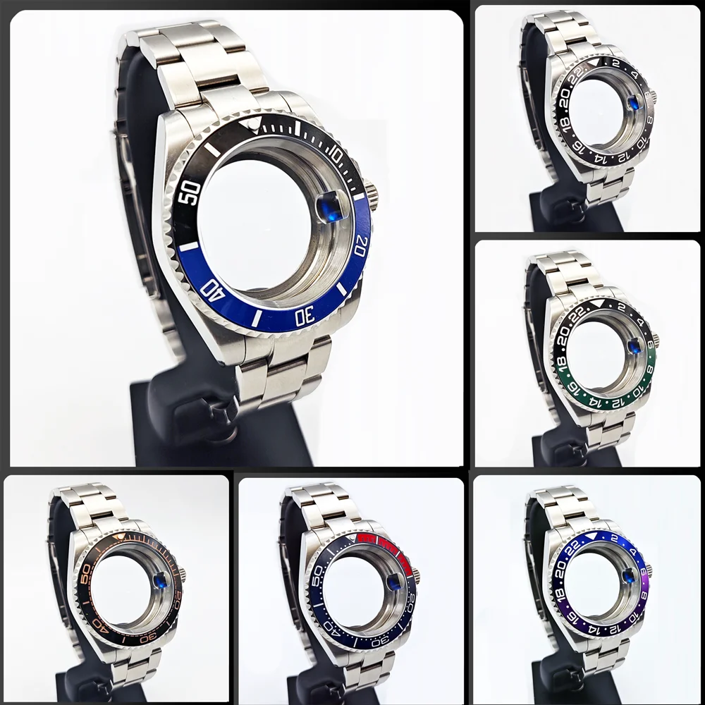 40mm shell 4R35NH35/36/38 movement compatible watch accessories stainless steel case and strap transparent back case
