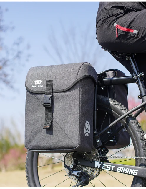 Borsa Per Bicicletta 25L Impermeabile - Per Portapacchi Posteriore, Con Riflettenti - Foto 12