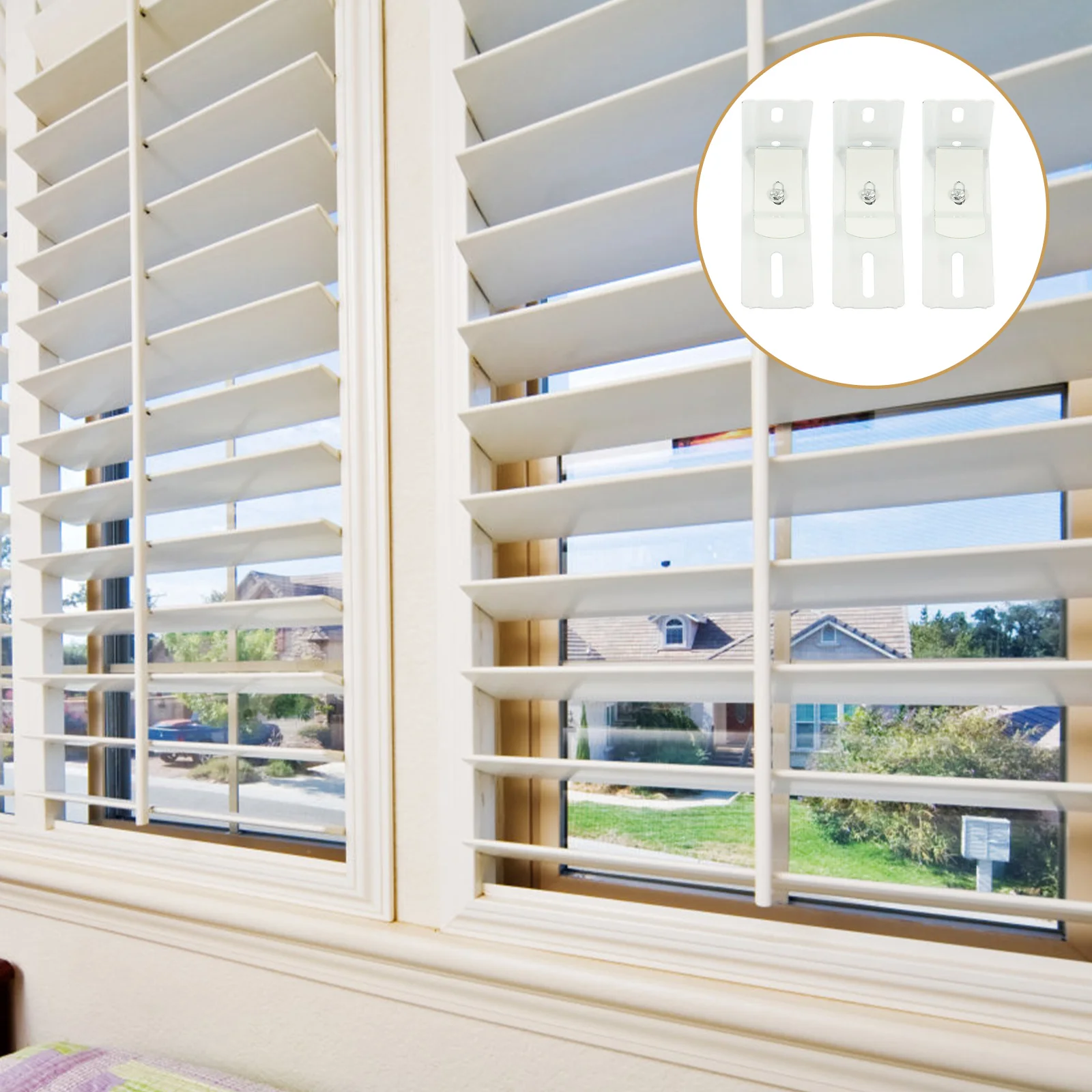 3 Pairs Vertical Blind L Bracket Sturdy Holder for Vertical Blind Internal Installation Blinds Mounting Brackets