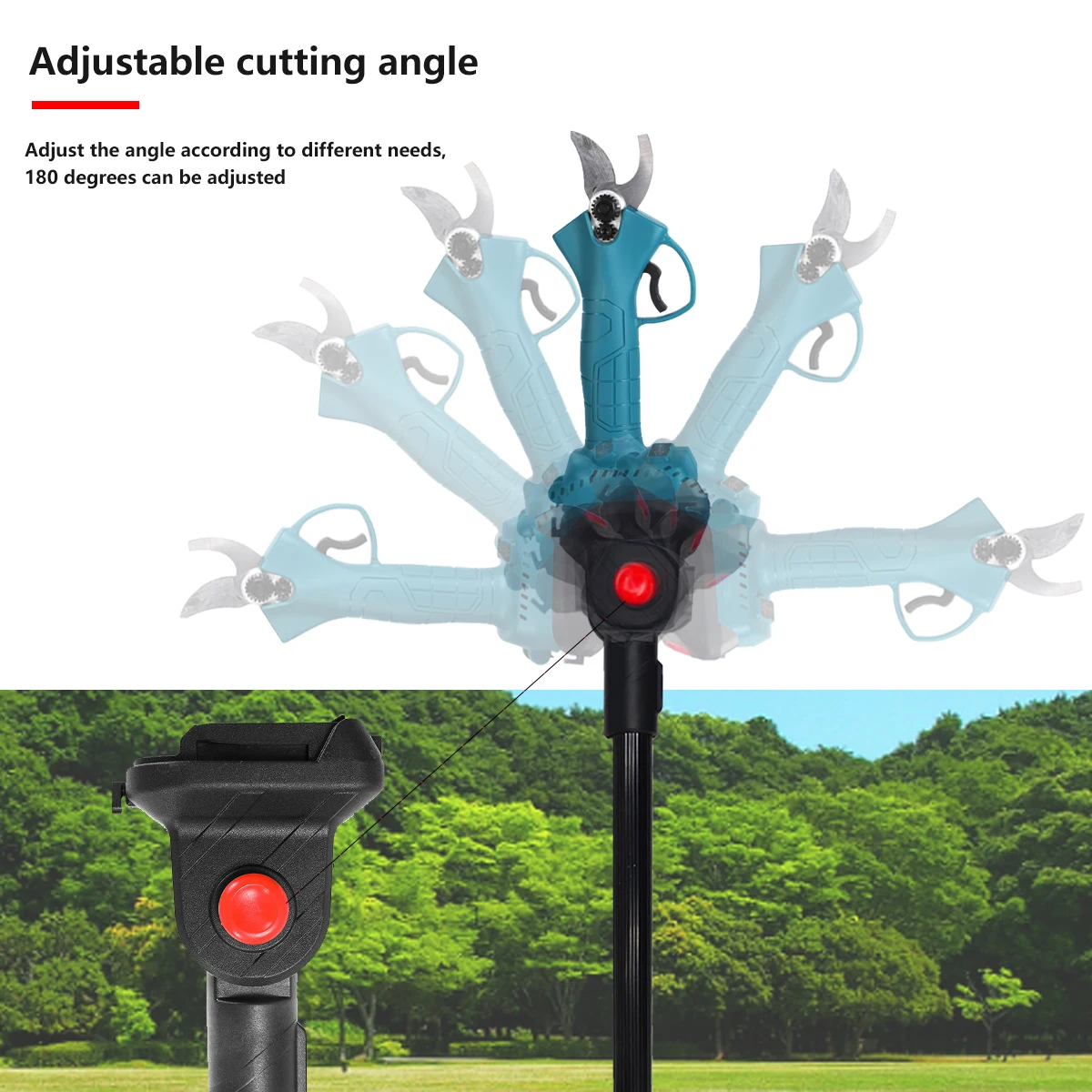 2.3M Extension Pole Brushless Cordless Electric scissor Pruner pruning Shears Efficient Fruit Tree Bonsai Pruning Branche Cutter 5