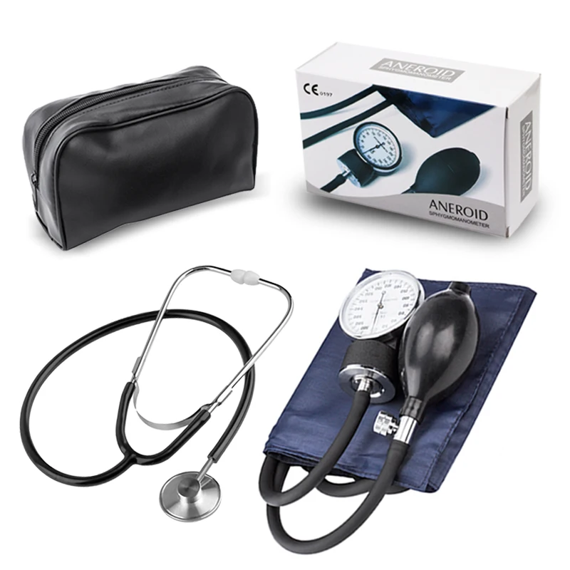 Manual Adult Blood Pressure Meter Diastolic Medical Aneroid BP Sphygmomanometer Upper Cuff Manometer Home Health Monitor Tool