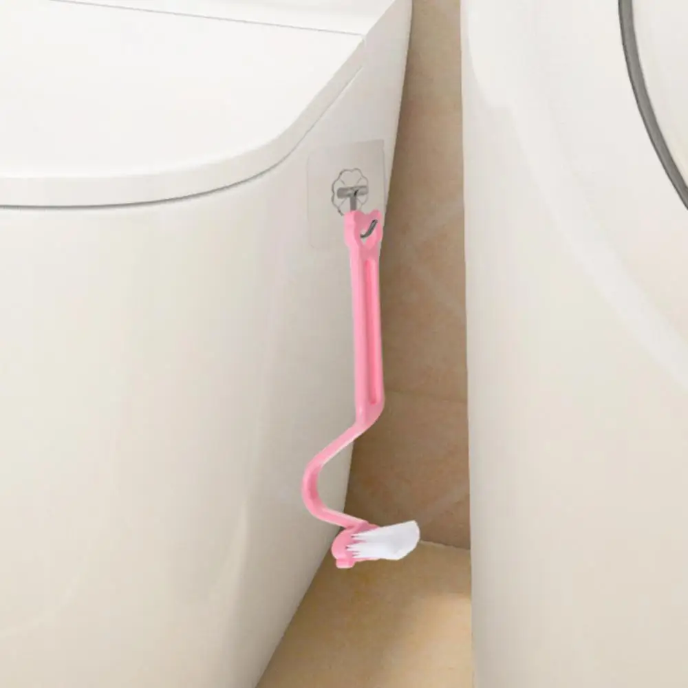 Plastic Long Handle Toilet Bowl Brush Double Sided Portable Toilet