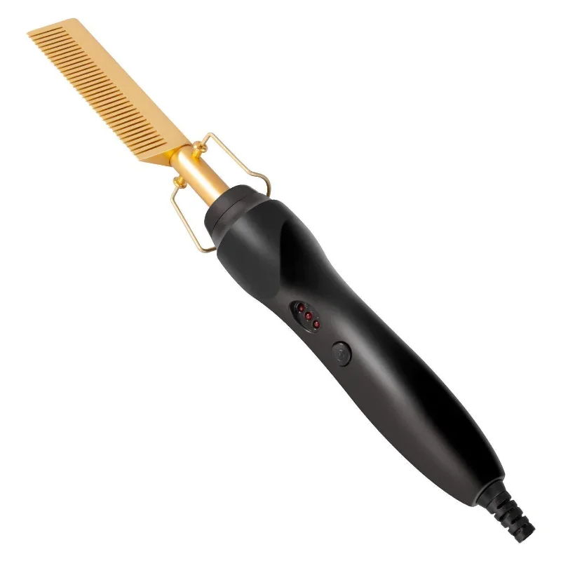 Electric Hot Heating Comb Hair Straightener Curler Flat Irons Wet Dry Hair Iron Straightening Brush Hair Styling Tools 6